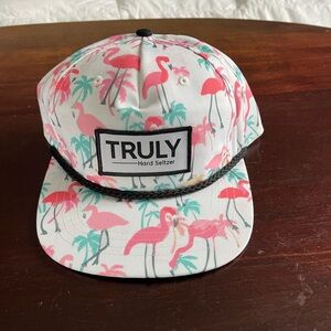 Brand New TRULY Flamingo snap back hat